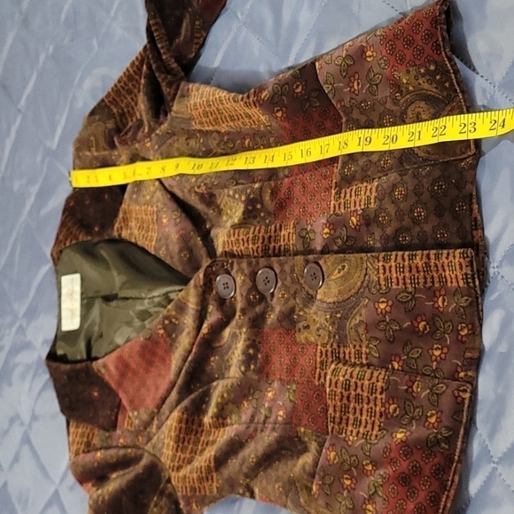 Linda Richards Women's Velour Paisley Blazer Size 10 - Picture 11 of 12